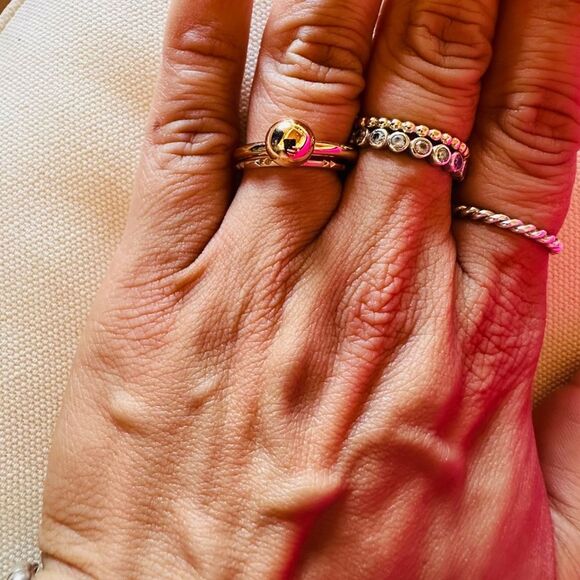 💛Rare and Retired Tiffany & Co. 18k Rose Gold HardWear Ball Ring, 8mm, Sz 6💛 - Picture 2 of 9